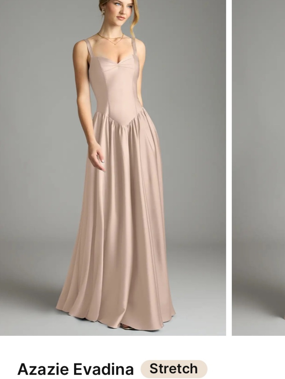 Azazie Evadina gown in english rose